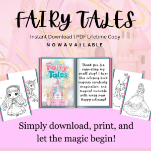 Fairies Coloring Book | 50 Pages Printable PDF for Kids