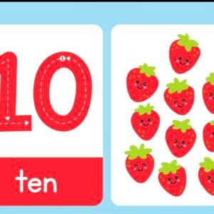Numbers 1-10 flashcard